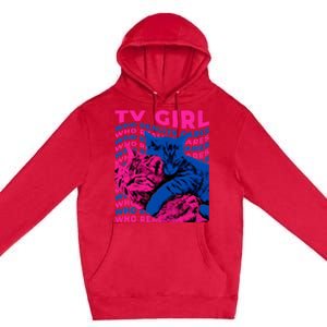 Tv Girl Album Frenchs Exit Who Really Cares Cat Tv Girl Premium Pullover Hoodie