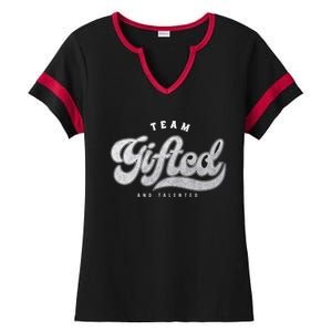 Team Gifted and Talented Exceptional Student Teacher Smart Ladies Halftime Notch Neck Tee