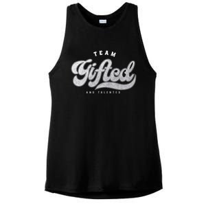 Team Gifted and Talented Exceptional Student Teacher Smart Ladies PosiCharge Tri-Blend Wicking Tank