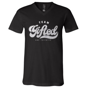 Team Gifted and Talented Exceptional Student Teacher Smart V-Neck T-Shirt