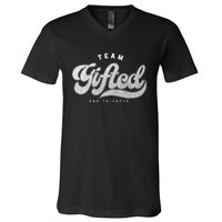 Team Gifted and Talented Exceptional Student Teacher Smart V-Neck T-Shirt