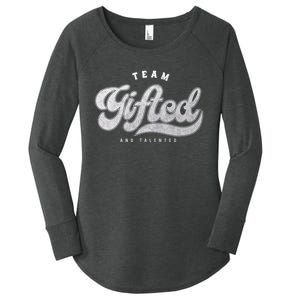 Team Gifted and Talented Exceptional Student Teacher Smart Women's Perfect Tri Tunic Long Sleeve Shirt