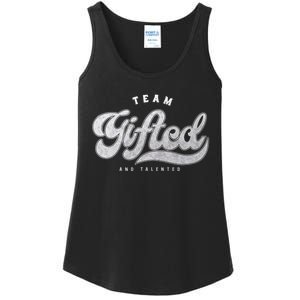 Team Gifted and Talented Exceptional Student Teacher Smart Ladies Essential Tank