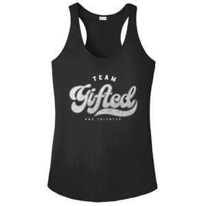 Team Gifted and Talented Exceptional Student Teacher Smart Ladies PosiCharge Competitor Racerback Tank