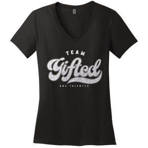 Team Gifted and Talented Exceptional Student Teacher Smart Women's V-Neck T-Shirt