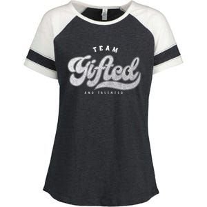 Team Gifted and Talented Exceptional Student Teacher Smart Enza Ladies Jersey Colorblock Tee