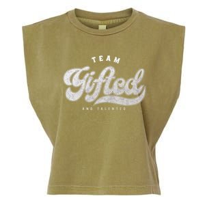 Team Gifted and Talented Exceptional Student Teacher Smart Garment-Dyed Women's Muscle Tee