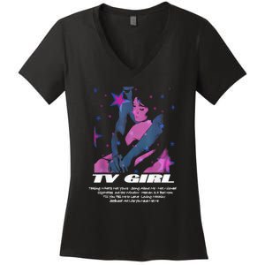 Tv Girl Album Frenchs Exit Who Really Cares Song List Women's V-Neck T-Shirt