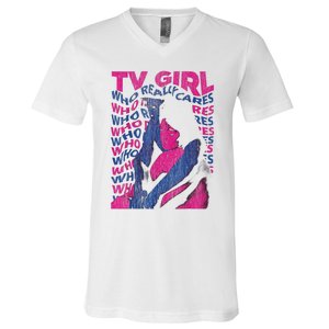 Tv Girl Album Who Reallys Cares V-Neck T-Shirt