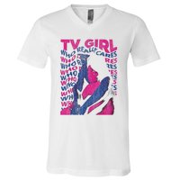 Tv Girl Album Who Reallys Cares V-Neck T-Shirt