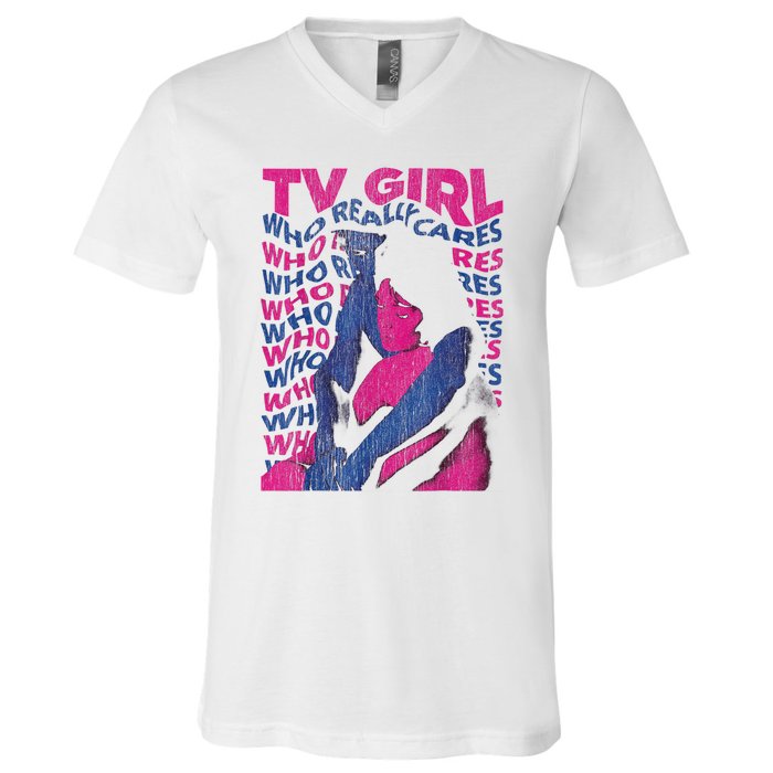 Tv Girl Album Who Reallys Cares V-Neck T-Shirt