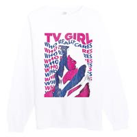 Tv Girl Album Who Reallys Cares Premium Crewneck Sweatshirt