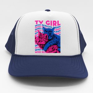 Tv Girl Album Frenchs Exit Who Really Cares Cat Tv Girl Trucker Hat