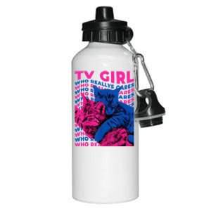 Tv Girl Album Frenchs Exit Who Really Cares Cat Tv Girl Aluminum Water Bottle