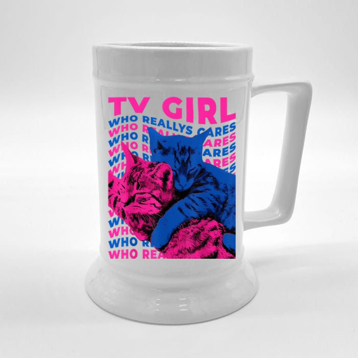 Tv Girl Album Frenchs Exit Who Really Cares Cat Tv Girl Beer Stein