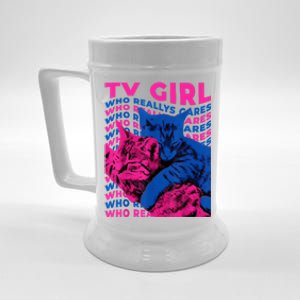 Tv Girl Album Frenchs Exit Who Really Cares Cat Tv Girl Beer Stein