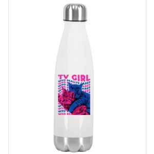 Tv Girl Album Frenchs Exit Who Really Cares Cat Tv Girl Stainless Steel Insulated Water Bottle