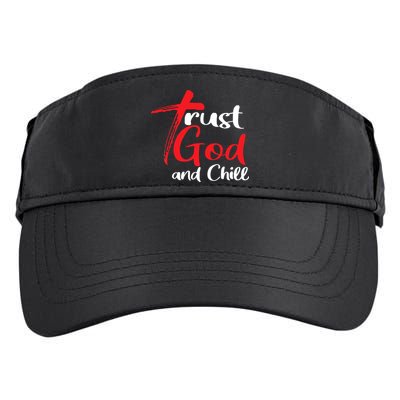 Trust God And Chill Religious Lover God Adult Drive Performance Visor