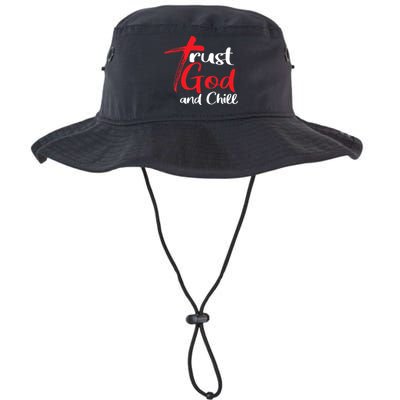 Trust God And Chill Religious Lover God Legacy Cool Fit Booney Bucket Hat