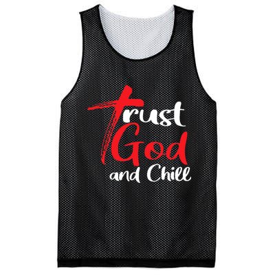 Trust God And Chill Religious Lover God Mesh Reversible Basketball Jersey Tank