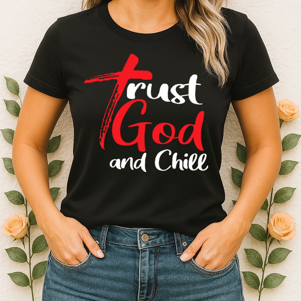 Trust God And Chill Religious Lover God Womens T-Shirt