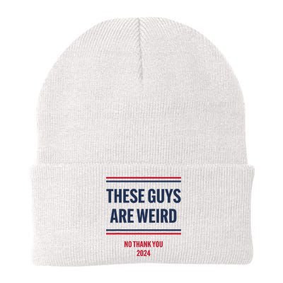 These Guys Are Weird No Thank You 2024 Funny Election Knit Cap Winter Beanie