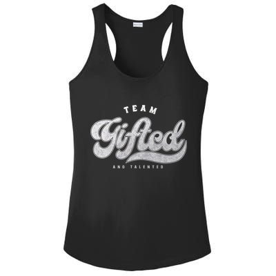 Team Gifted And Talented Exceptional Student Teacher Smart Ladies PosiCharge Competitor Racerback Tank