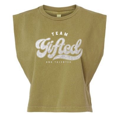 Team Gifted And Talented Exceptional Student Teacher Smart Garment-Dyed Women's Muscle Tee
