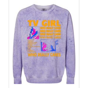 Tv Girl Album Frenchs Exit Design Colorblast Crewneck Sweatshirt