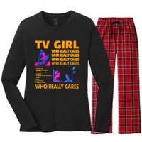 Tv Girl Album Frenchs Exit Design Women's Long Sleeve Flannel Pajama Set 