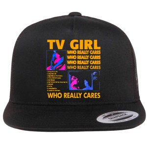 Tv Girl Album Frenchs Exit Design Flat Bill Trucker Hat