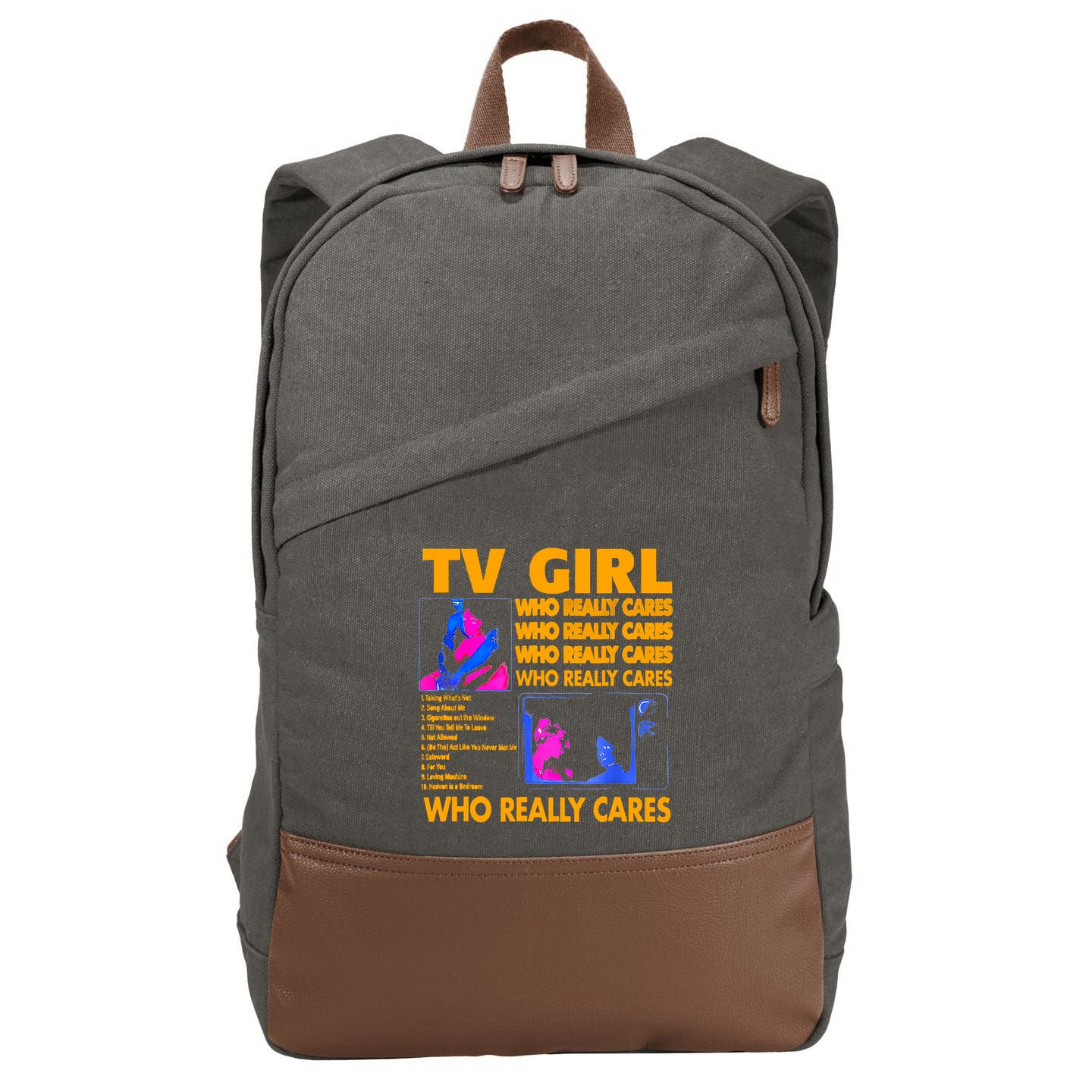 Tv Girl Album Frenchs Exit Design Cotton Canvas Backpack