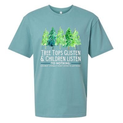 Treetops Glisten And Children Listen To Nothing Christmas Sueded Cloud Jersey T-Shirt