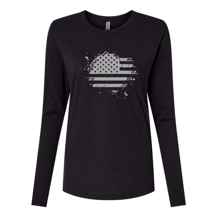 The Great American Flag Is In Our Hearts Womens Cotton Relaxed Long Sleeve T-Shirt