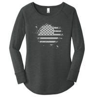 The Great American Flag Is In Our Hearts Women's Perfect Tri Tunic Long Sleeve Shirt