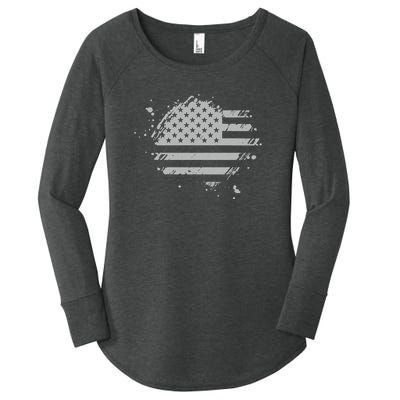 The Great American Flag Is In Our Hearts Women's Perfect Tri Tunic Long Sleeve Shirt