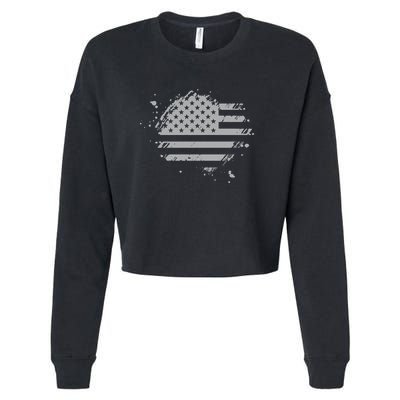 The Great American Flag Is In Our Hearts Cropped Pullover Crew