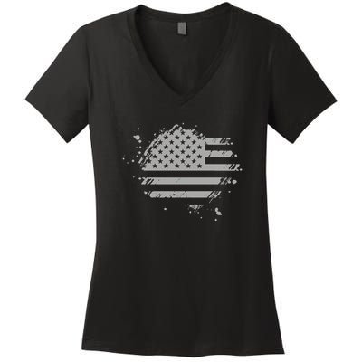 The Great American Flag Is In Our Hearts Women's V-Neck T-Shirt