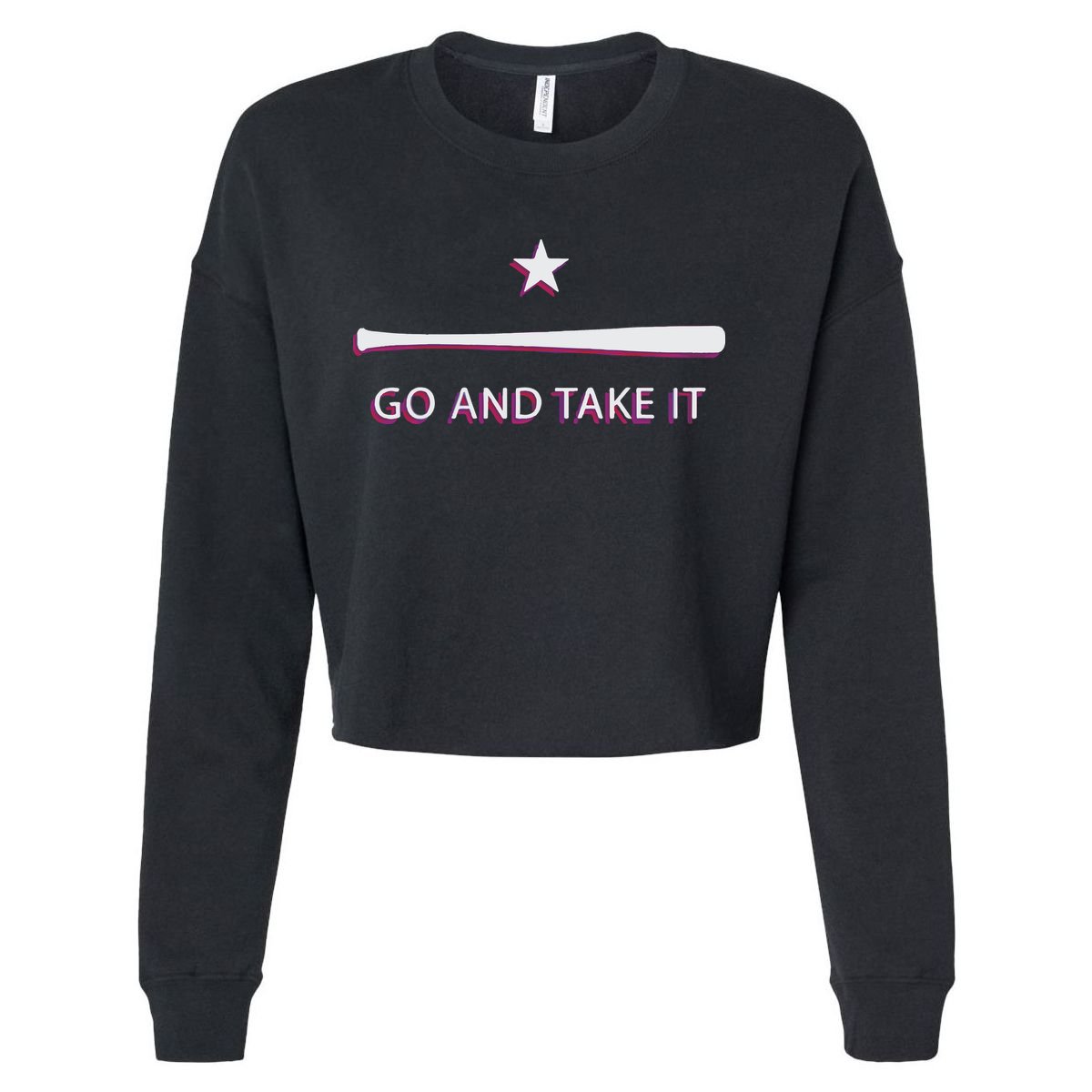 Texas Go And Take It Cropped Pullover Crew