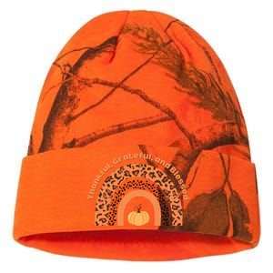 Thankful Grateful And Blessed Rainbow Pumpkin Fall Kati Licensed 12" Camo Beanie