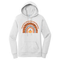 Thankful Grateful And Blessed Rainbow Pumpkin Fall Women's Pullover Hoodie