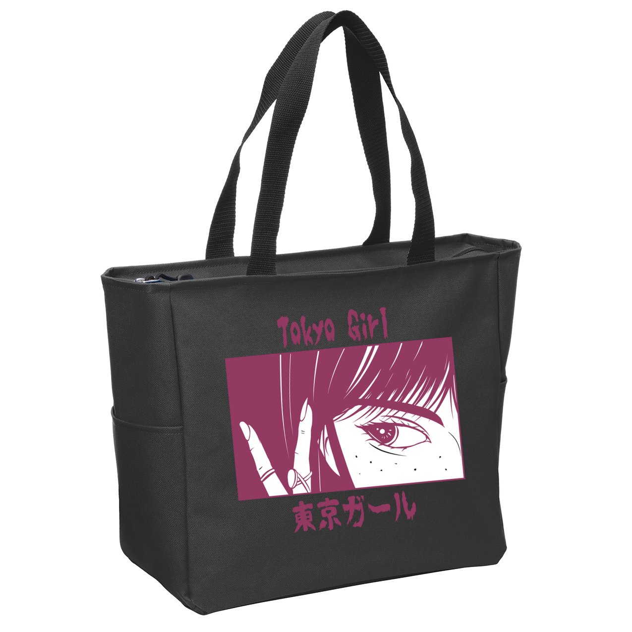 Tokyo Girl Anime Zip Tote Bag