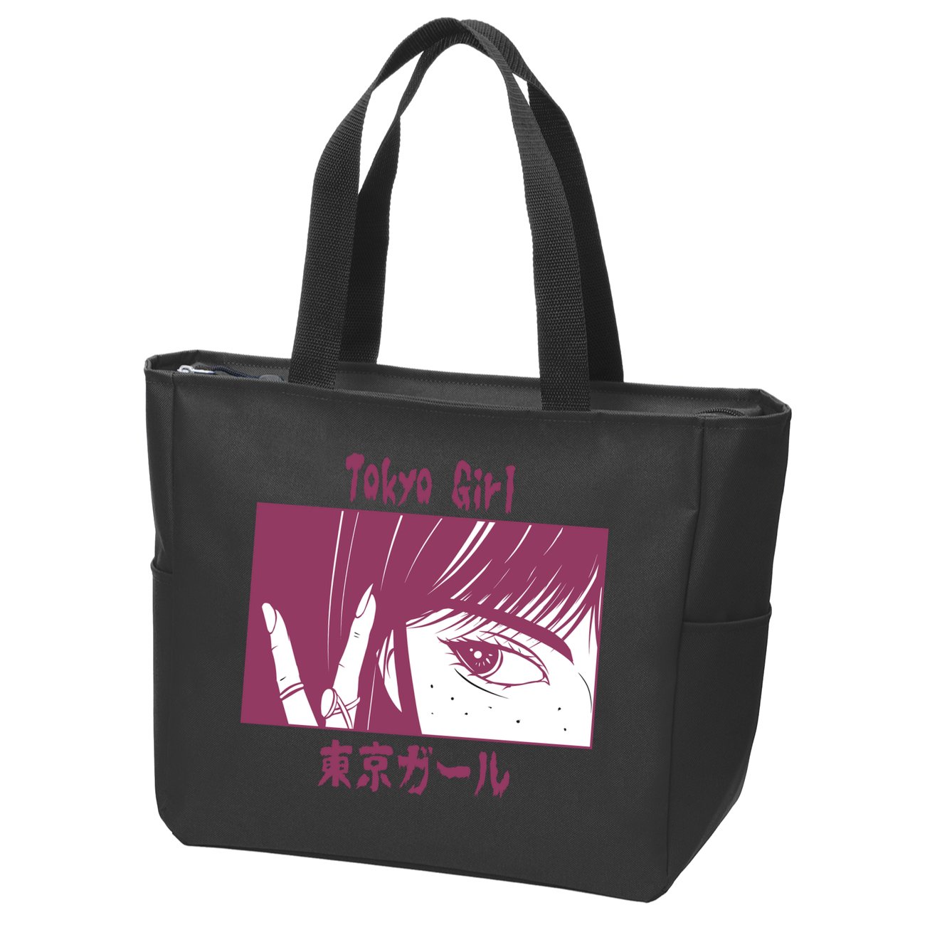 Tokyo Girl Anime Zip Tote Bag