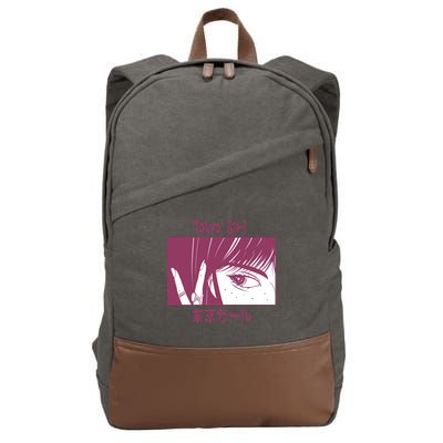 Tokyo Girl Anime Cotton Canvas Backpack