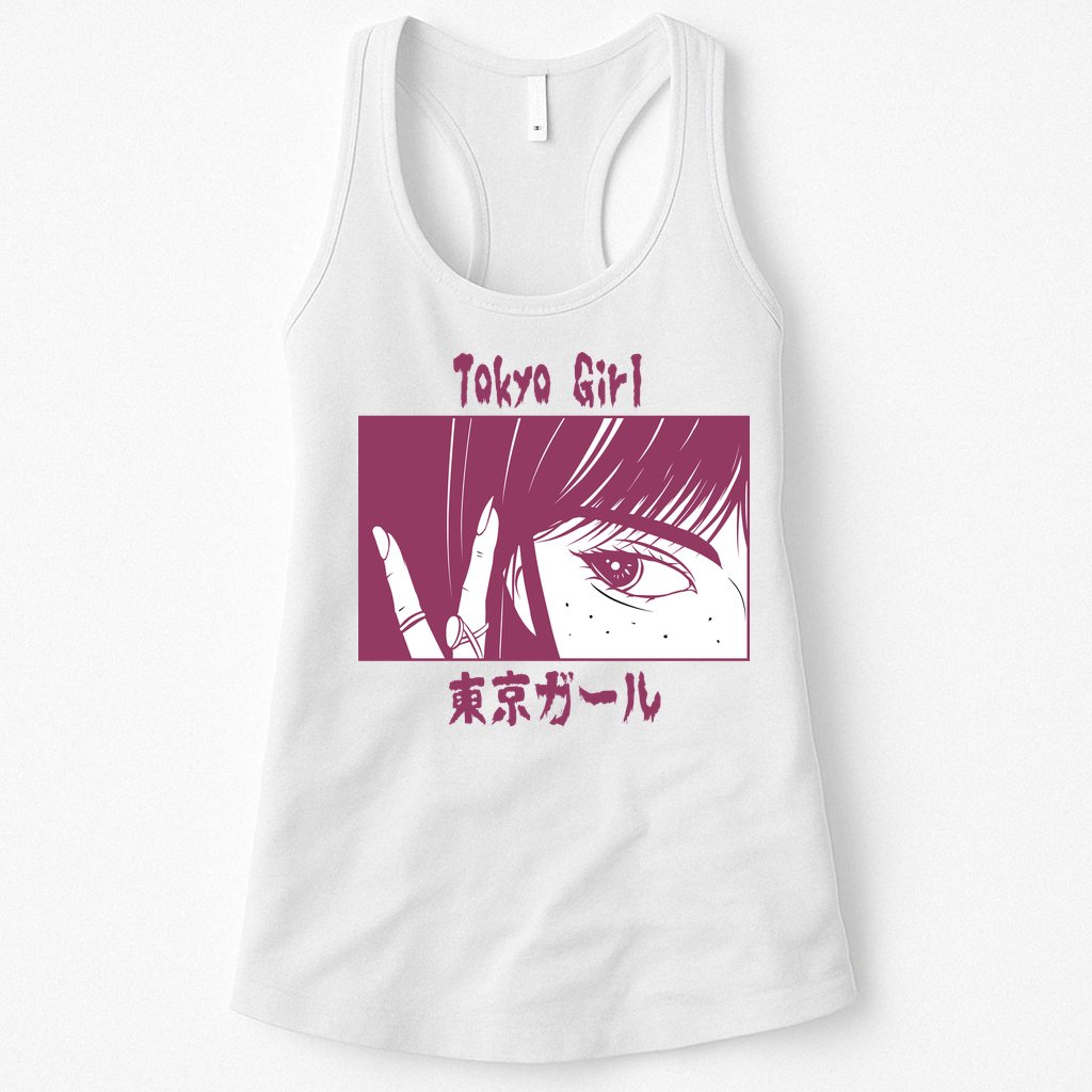 Tokyo Girl Anime Womens Tank Top