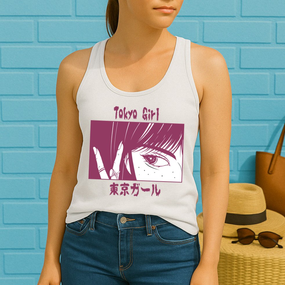 Tokyo Girl Anime Womens Tank Top
