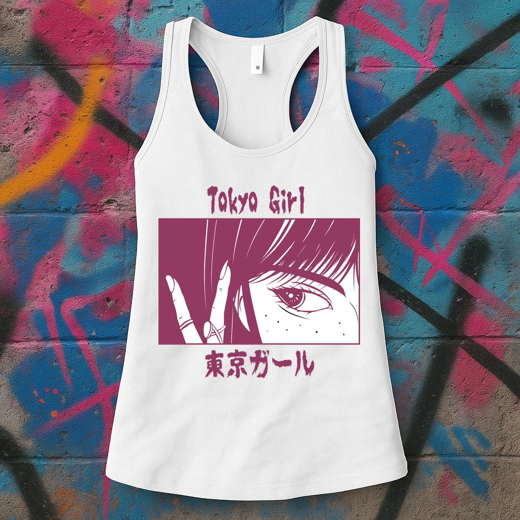 Tokyo Girl Anime Womens Tank Top