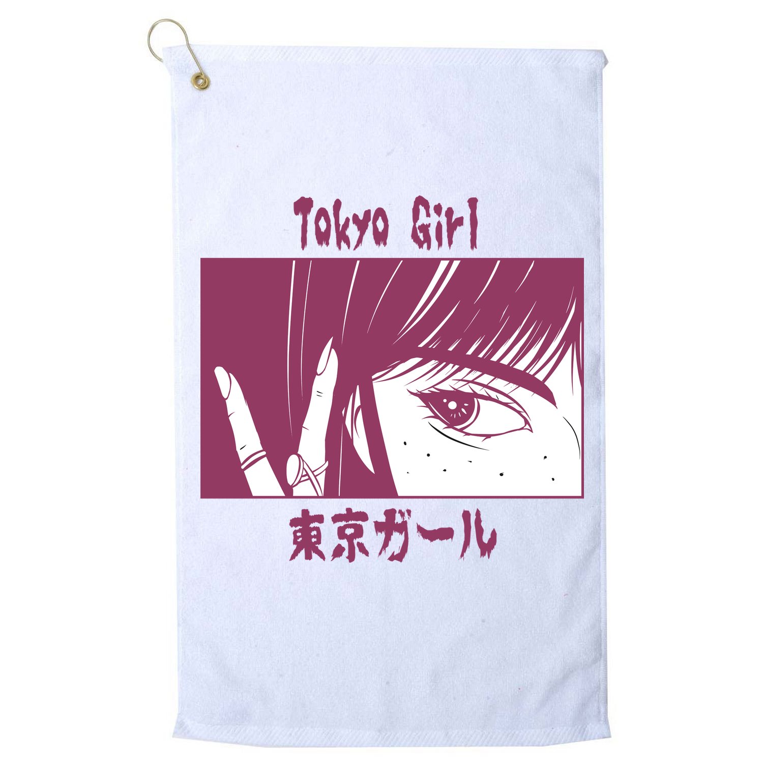 Tokyo Girl Anime Golf Towel