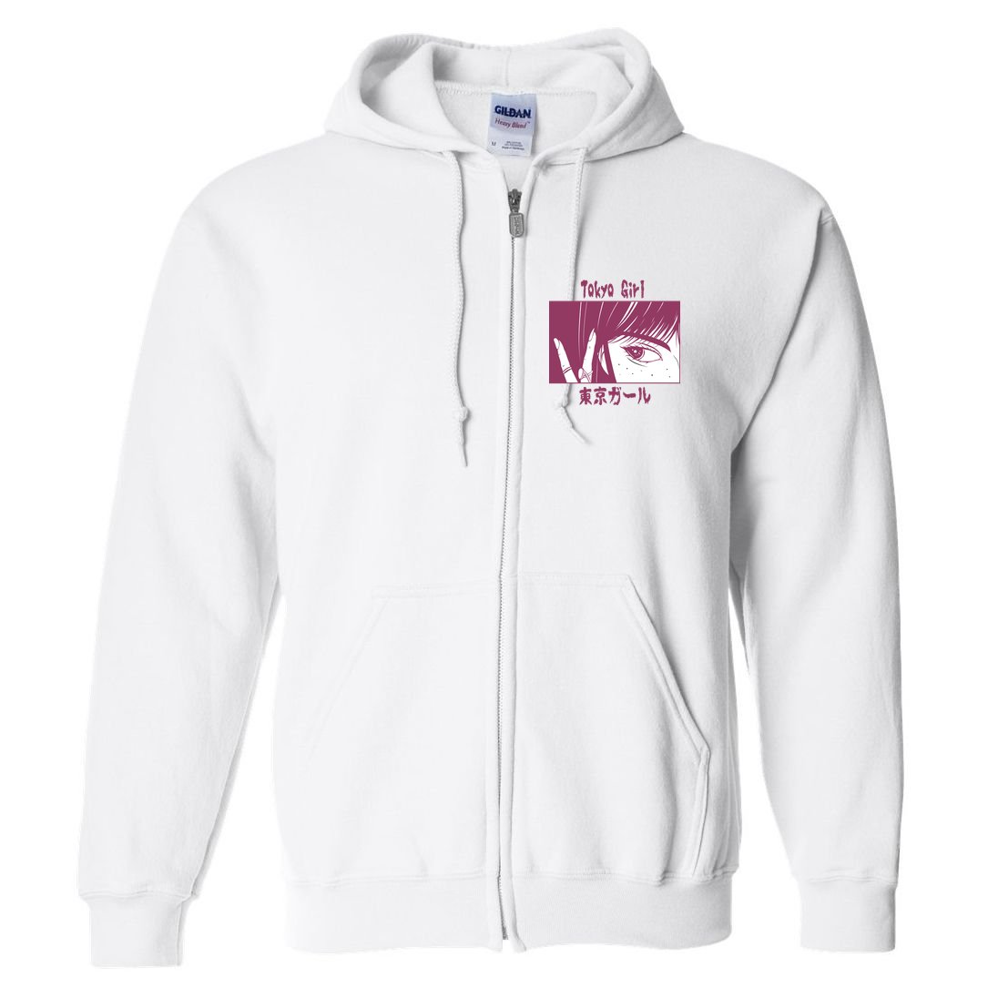 Tokyo Girl Anime Full Zip Hoodie
