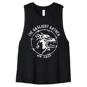 The Gaslight Anthem Wolf Women's Racerback Cropped Tank